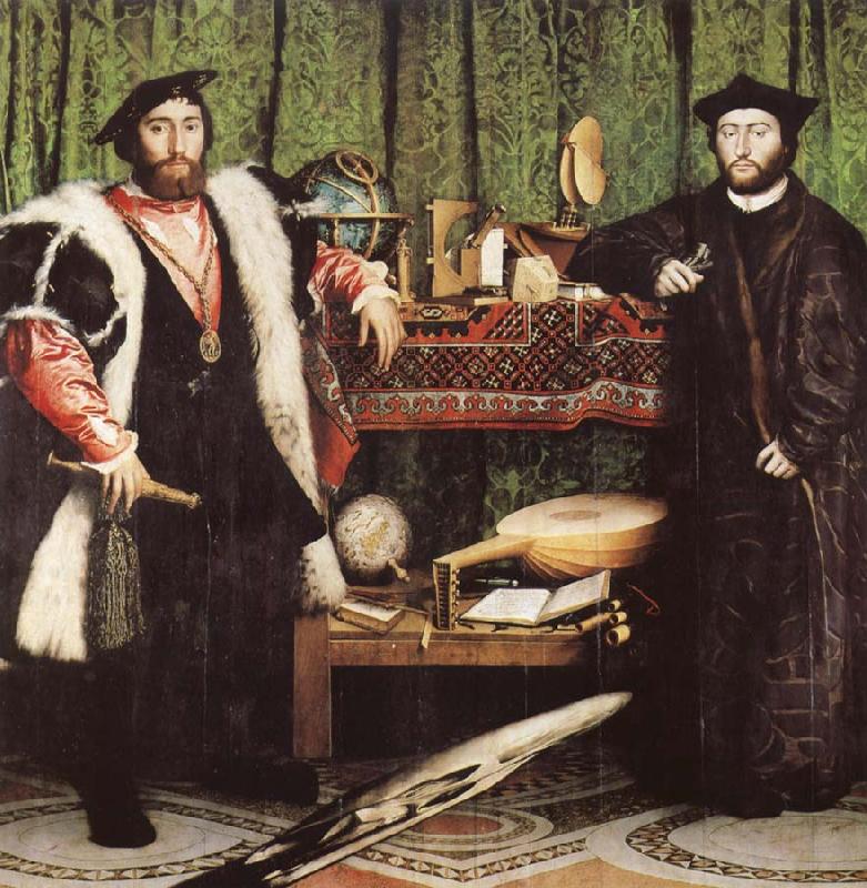HOLBEIN, Hans the Younger The French Ambassadors Sweden oil painting art